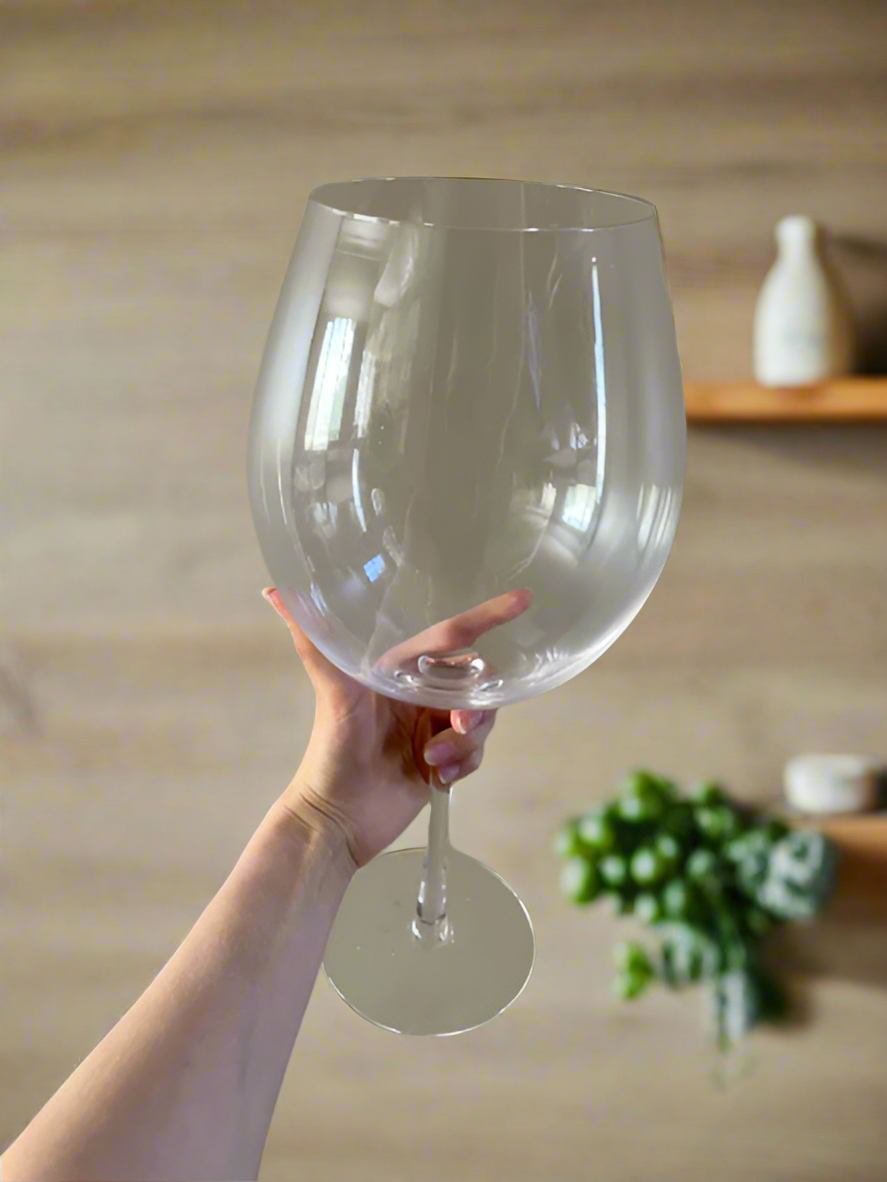 Kjempe 106 Oz Vin Glass og Ølkrus Kombinasjon - 3000ML Ekstra Stor Krystallglass for Fester, Bryllup, og Feiringer Luvikno