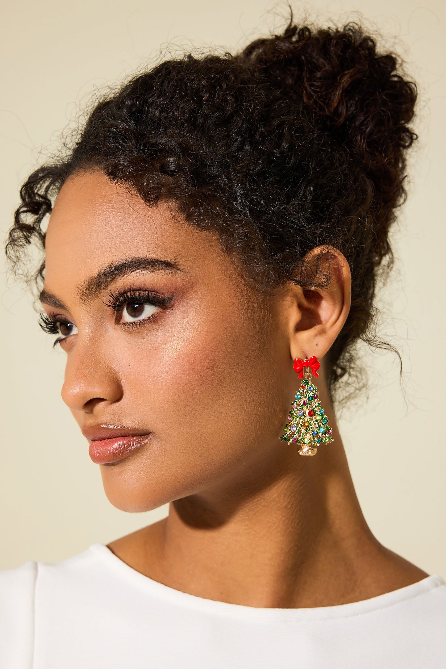 Luvik | Strass joulukuusimuotoiset korvakorut