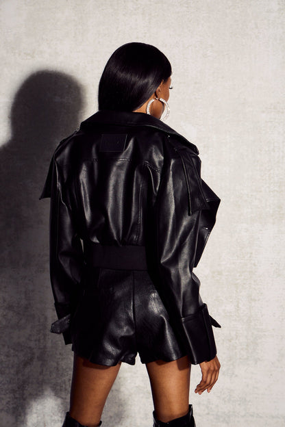 Luvik | Cropped Nahkajakkiset Setti