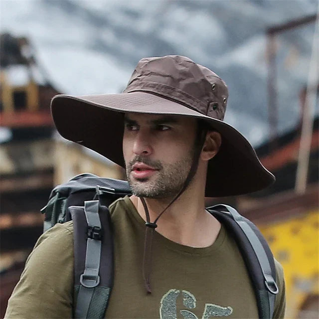 SUNNY | Sommer Bucket Hat | Cowboyhatt Menn | Utendørs Fiske Fotturer Strandhatter Luvikno