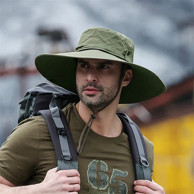 SUNNY | Sommer Bucket Hat | Cowboyhatt Menn | Utendørs Fiske Fotturer Strandhatter Luvikno