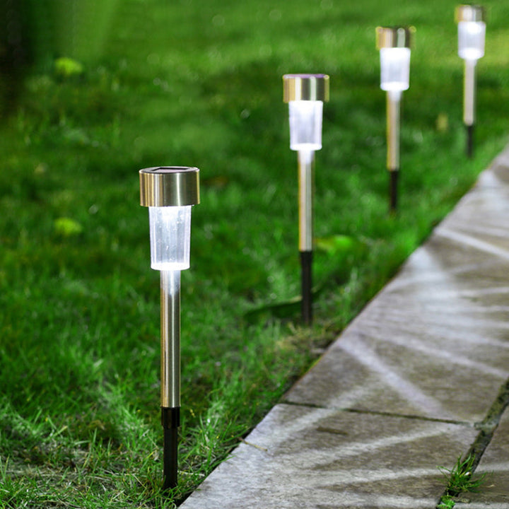 Moderne minimalistiske vanntette solcylinder i plast rustfritt stål LED landskapslys for hagen | Luvikno