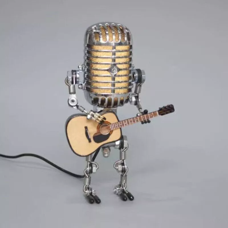 Retro Mikrofon Robot Metall Skrivebord Lampe | Luvikno