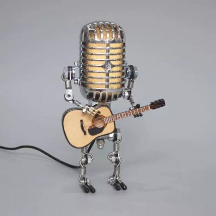 Retro Mikrofon Robot Metall Skrivebord Lampe | Luvikno