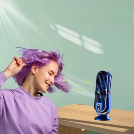 Kompakt Høy-effekt Bærbar Desktop Vifte - USB Oppladbar Luvikno