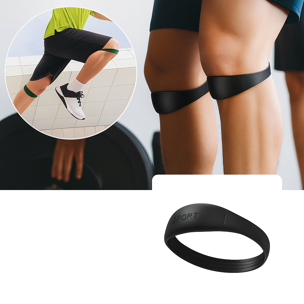 Kompresjonskne-band lindring – silikon non-slip elastisk – løping og sport bruk Luvikno