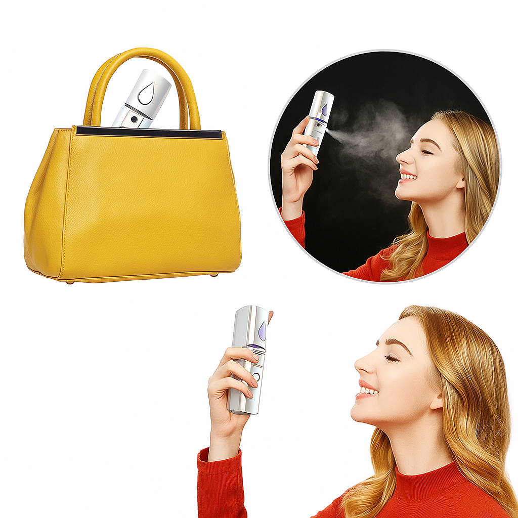 Dyp Hydrering Nano Mist – USB-ladbar Håndholdt – Reiseliv & Hjemmeskincare Luvikno