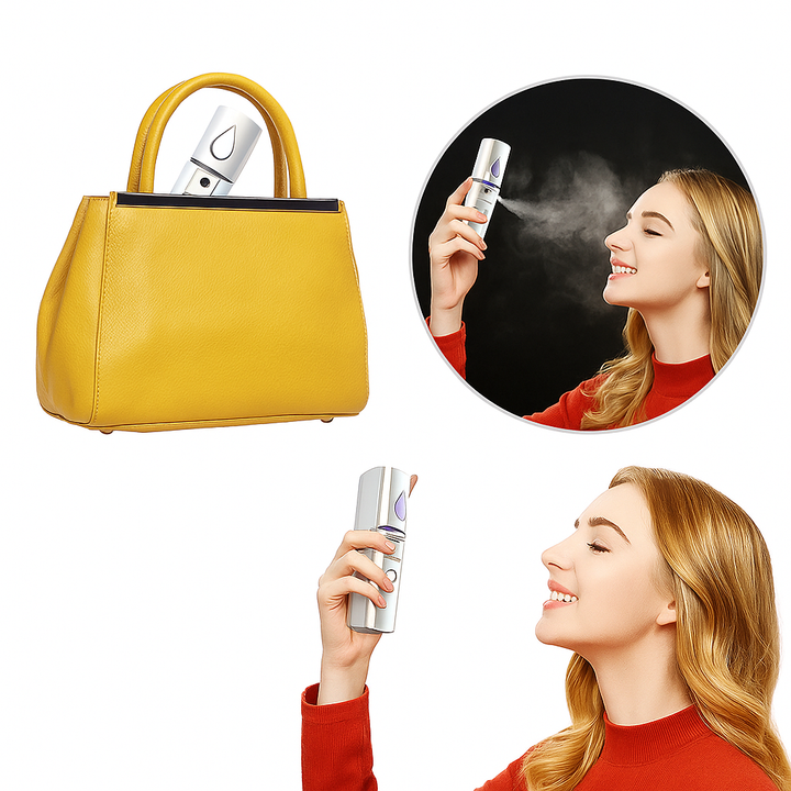 Dyp Hydrering Nano Mist – USB-ladbar Håndholdt – Reiseliv & Hjemmeskincare Luvikno