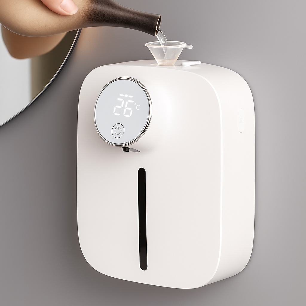 Berøringsfri Håndhygiene – Oppladbar Veggmontert – Bad Kjøkken Hjem Luvikno
