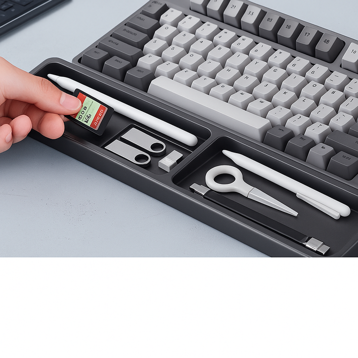 Ergonomisk pute støtte – Sklisikker matte med oppbevaringsboks – Kontorproduktivitet og komfort Luvikno