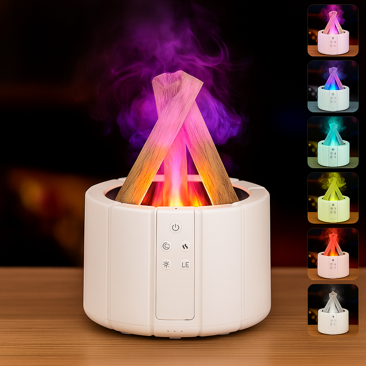 Stille ultrasonisk luftfukter – LED-lampe – Aromaterapi for søvn- og stresslindring Luvikno