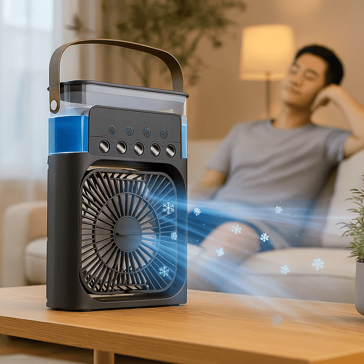 Bærbar Stille 3-i-1 LED Kjøle Vifte | Luvikno