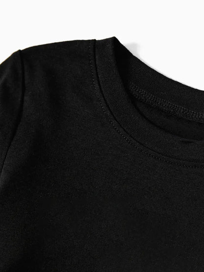 Luvik | 2025 Joulupaita Muistojen Luominen Tekstiprintti Musta Pitkähihainen Paita Musta-Bailahtava Ruudullinen Housut Perheelle Sopivat Pyjamat