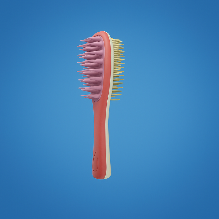 Sided Shampoo Brush – Silikon Hodebunnsmassasje – Dyp Rensing for Fet Hår & Følsom Hodebunn Luvikno