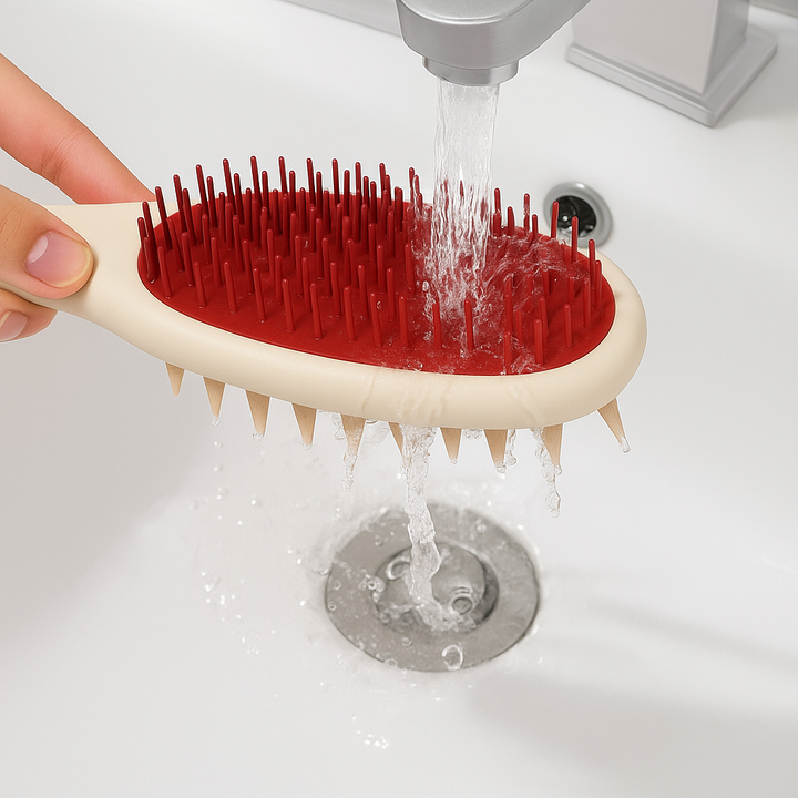 Sided Shampoo Brush – Silikon Hodebunnsmassasje – Dyp Rensing for Fet Hår & Følsom Hodebunn Luvikno
