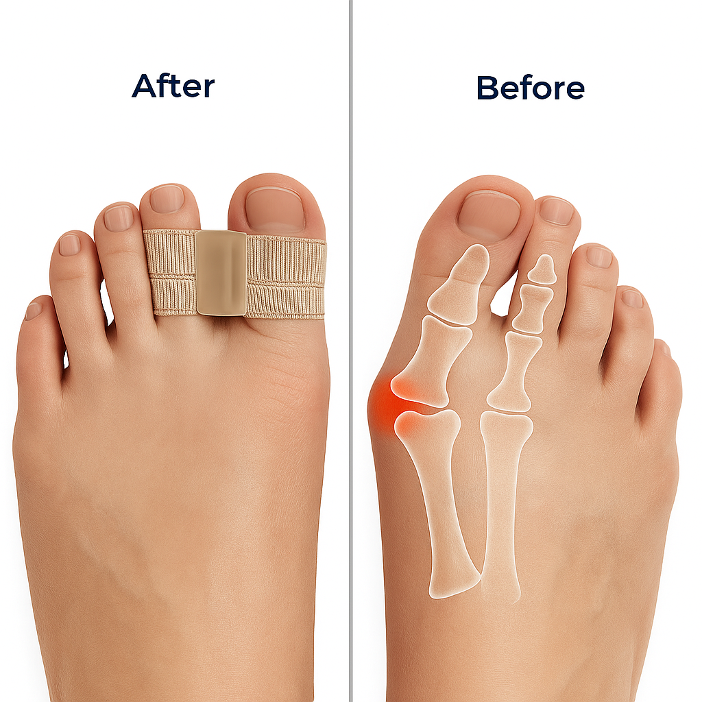 Bunions & Overlappende Tålindring – Myk Fleksibel Gel Design – Daglig Sko Komfort Luvikno