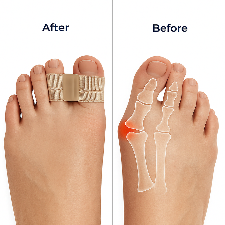 Bunions & Overlappende Tålindring – Myk Fleksibel Gel Design – Daglig Sko Komfort Luvikno