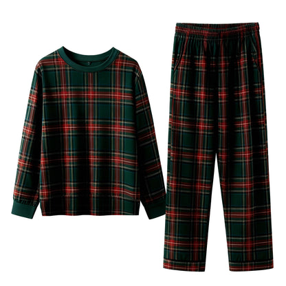 Luvik | Lomaperheen Ruudullinen Yhteensopiva Pyjamakokonaisuus