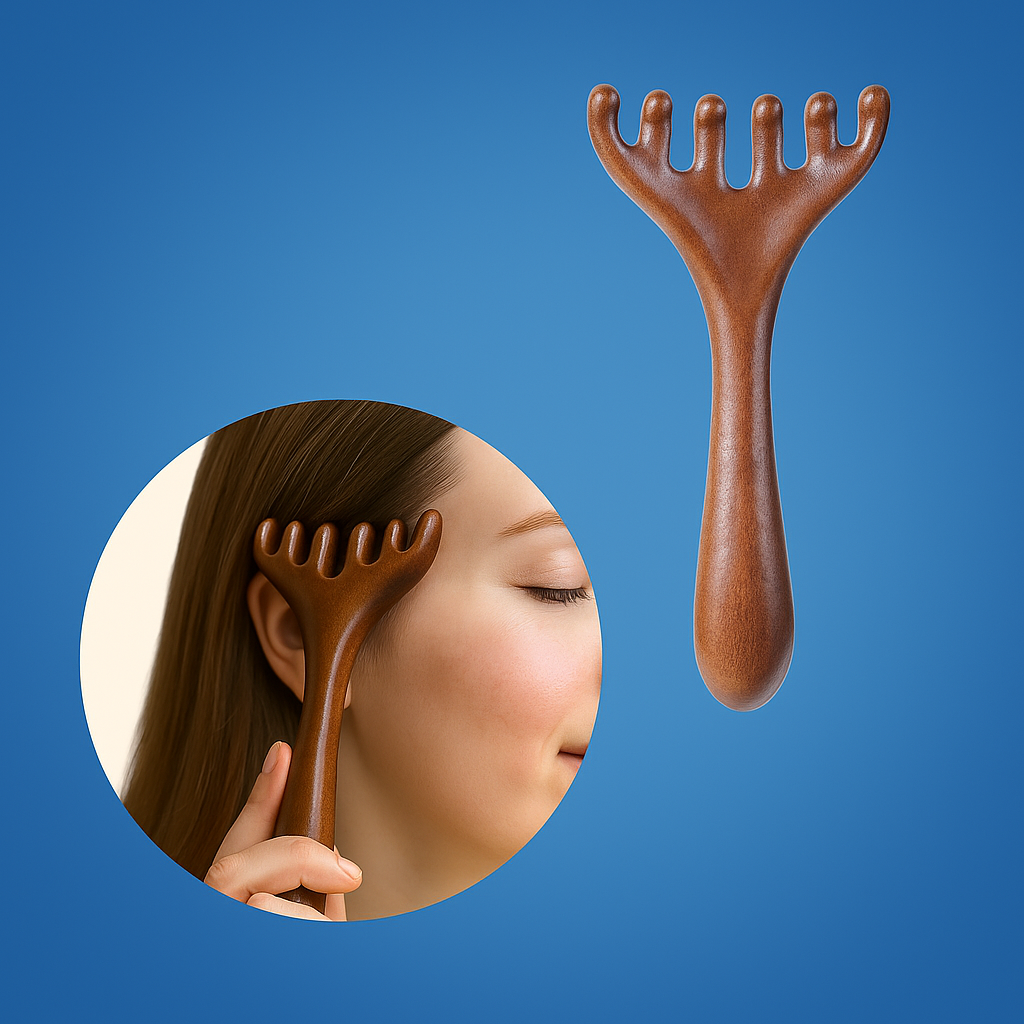Anti-statisk Meridian Design – Mild hodebunns stimulering – Avslapning & Hårpleie Luvikno