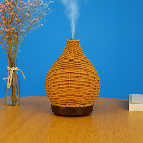 Olje Diffuser – Tørr-Luft Lettelse for Soverom & Barnerom – Stillegående USB 5 V – 80 ml Stilig Vase Design Luvikno