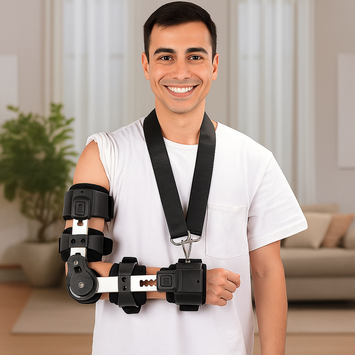 Justerbar ROM-dial – Mykt pustende materiale – Komfort hele dagen for smertelindring og restitusjon Luvikno
