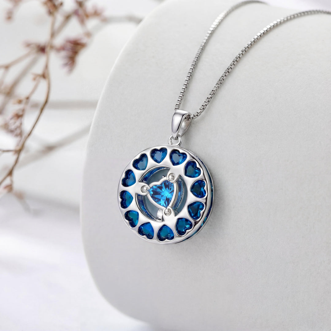 Luvikno | Lunara | 18K Gullbelagt Fødselssteins Halskjede Moonstar Design