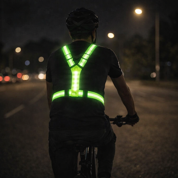 LED Sikkerhetsvest Pro – Refleksiv 360 Synlig Vest | Luvikno