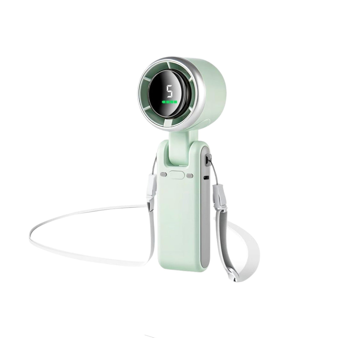 3-i-1 Mini Håndholdt Turbo Vifte – Skrivebord, Nakke & Bærbar Kjølevifte (Oppladbar) | Luvikno