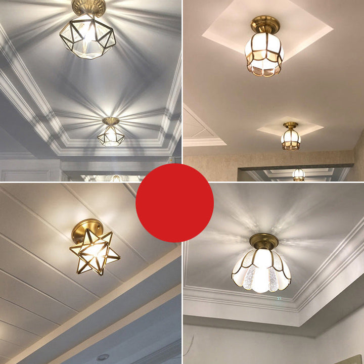Taklys Messing Metall Flush Mount Armatur Luvikno
