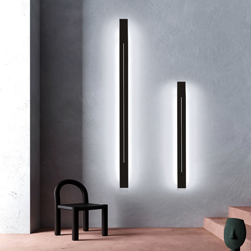 Moderne LED Vegglampe i Svart Akryl Luvikno