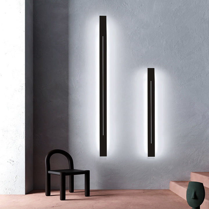 Moderne LED Vegglampe i Svart Akryl Luvikno
