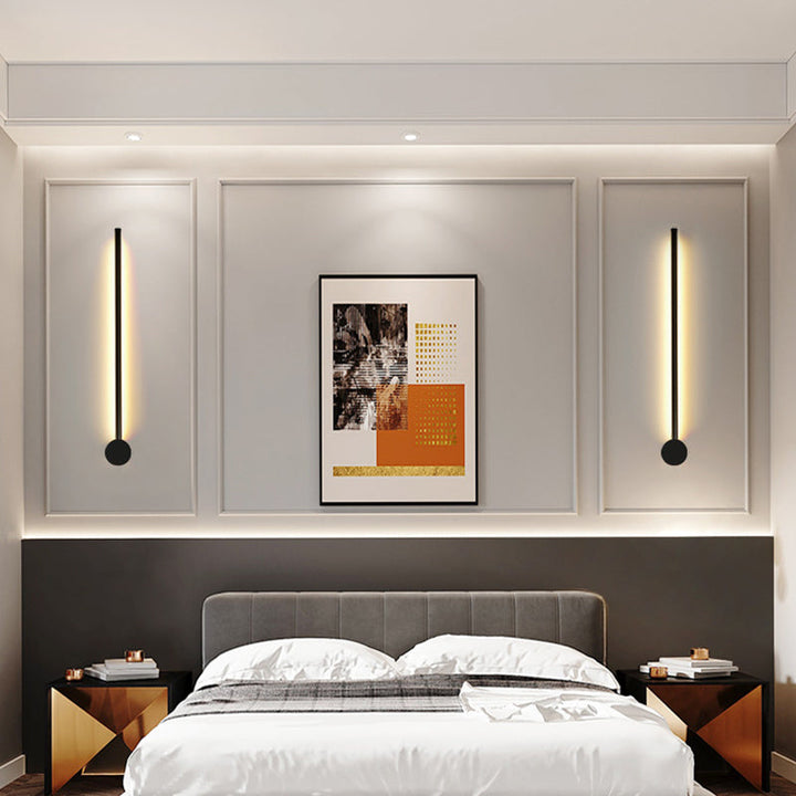 Slim Tube Format Vegglampe Moderne Metall Stue LED Vegglampe Fixture | Luvikno