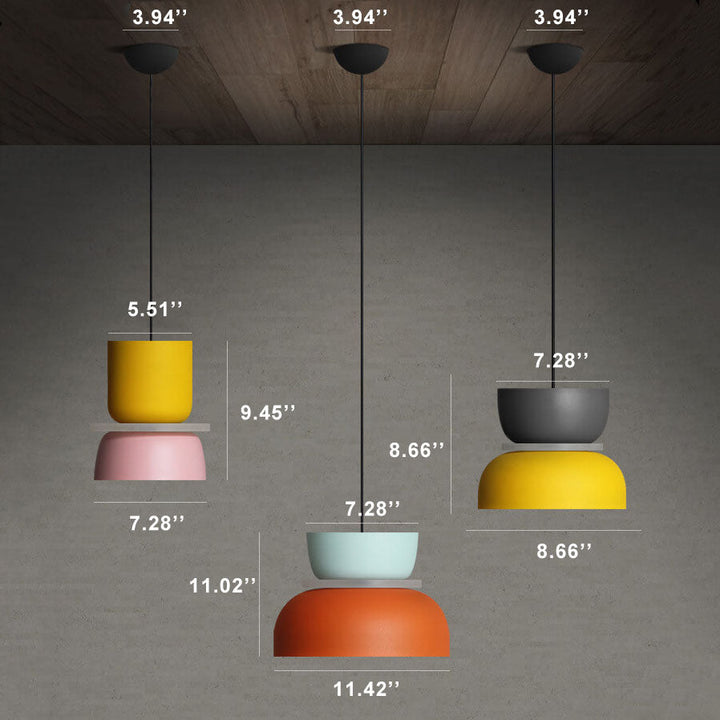 Luvikno | Nordisk Fargerik Makron 1 Lyskilde LED Pendellampe