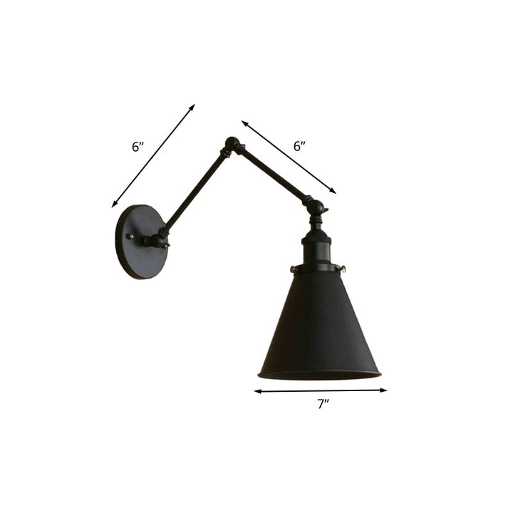 IndustrialFarm – Vegglampe i Svart/Rust med Rustikk Stil Luvikno