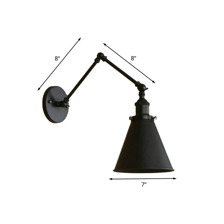 IndustrialFarm – Vegglampe i Svart/Rust med Rustikk Stil Luvikno