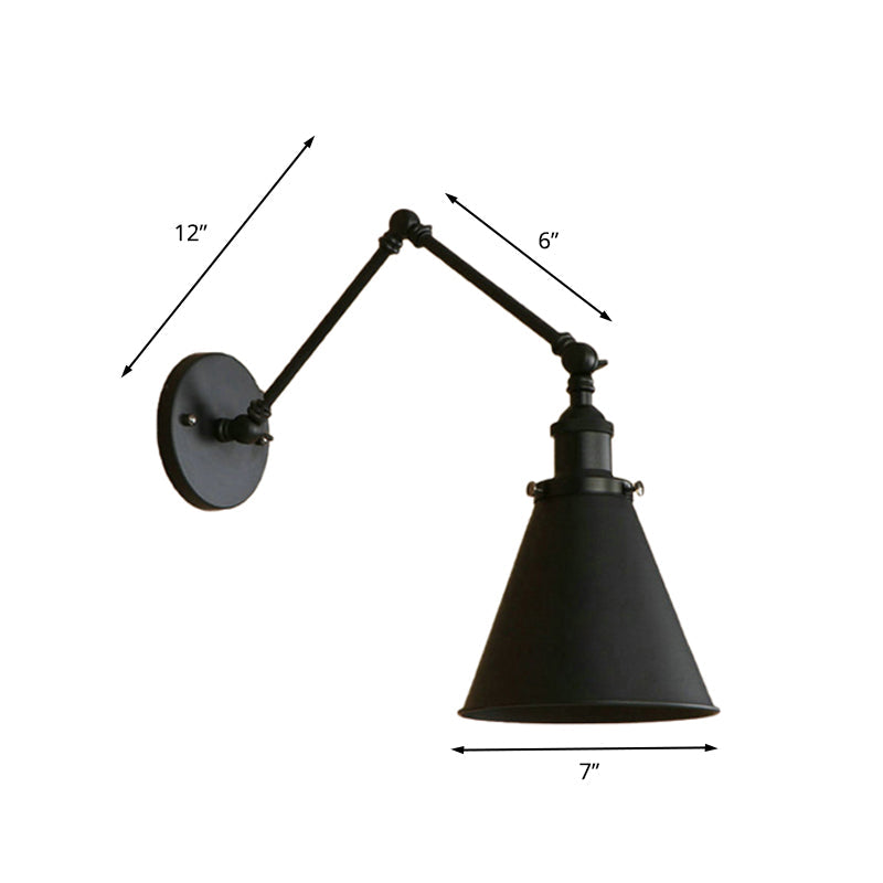 IndustrialFarm – Vegglampe i Svart/Rust med Rustikk Stil Luvikno