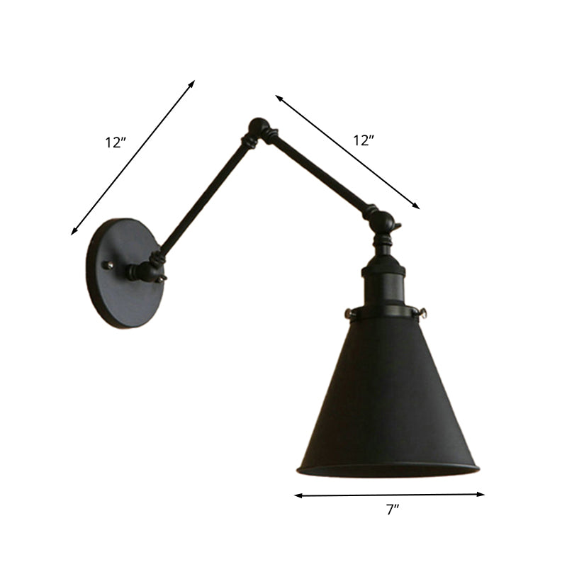 IndustrialFarm – Vegglampe i Svart/Rust med Rustikk Stil Luvikno