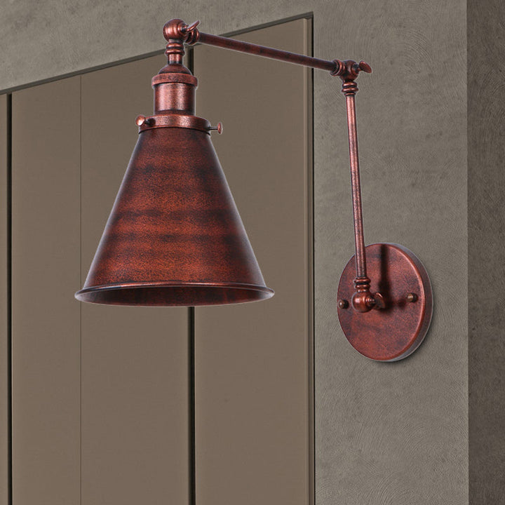 IndustrialFarm – Vegglampe i Svart/Rust med Rustikk Stil Luvikno