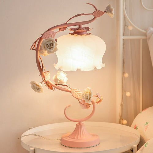 Rose Bordlampe Glass Luviknoomst Design Nattbord Lys | Luvikno