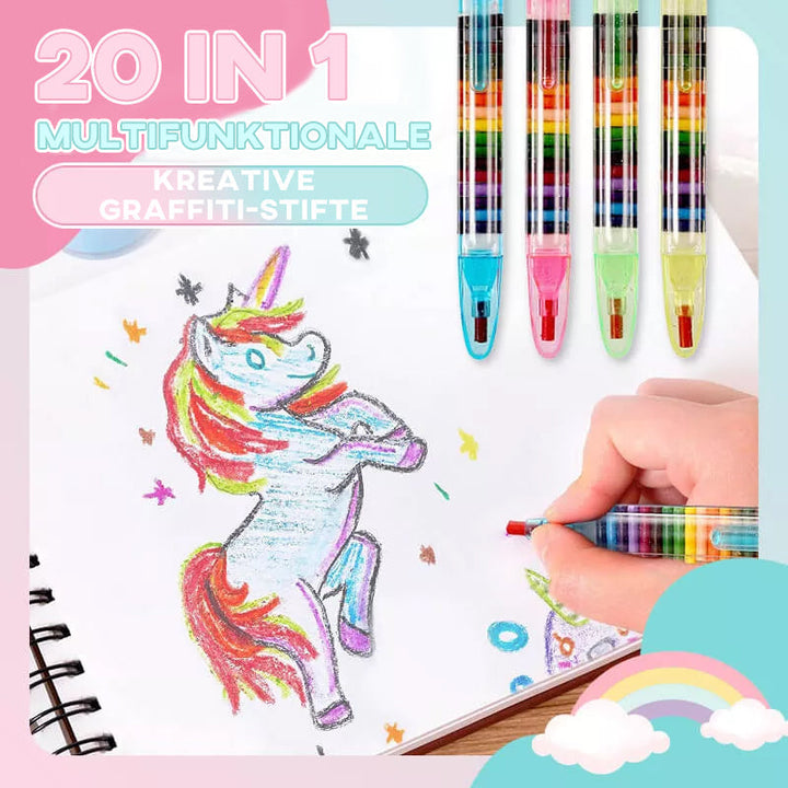 Luvikno | 20 I 1 Multifunksjonelle Kreative Graffiti Penner
