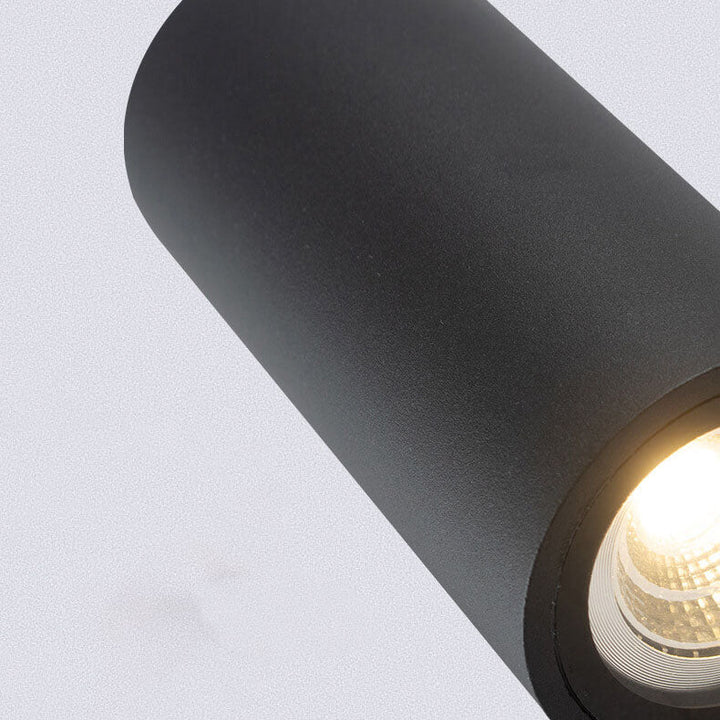 Moderne Enkle Utendørs Vannavstøtende Aluminium Glassylinder 2-Lykt Vegglampe | Luvikno