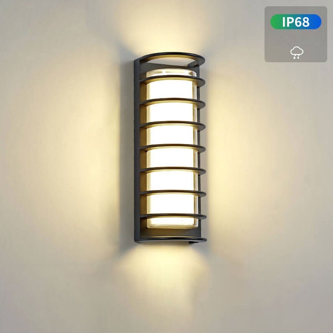 Modern utendørs søyle vanntett LED hagevegglampe | Luvikno