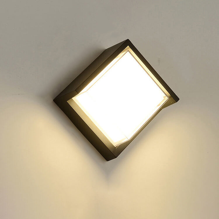 Moderne Kreativ Geometri Aluminium Utendørs Vanntett LED Vegglykt Lampe | Luvikno