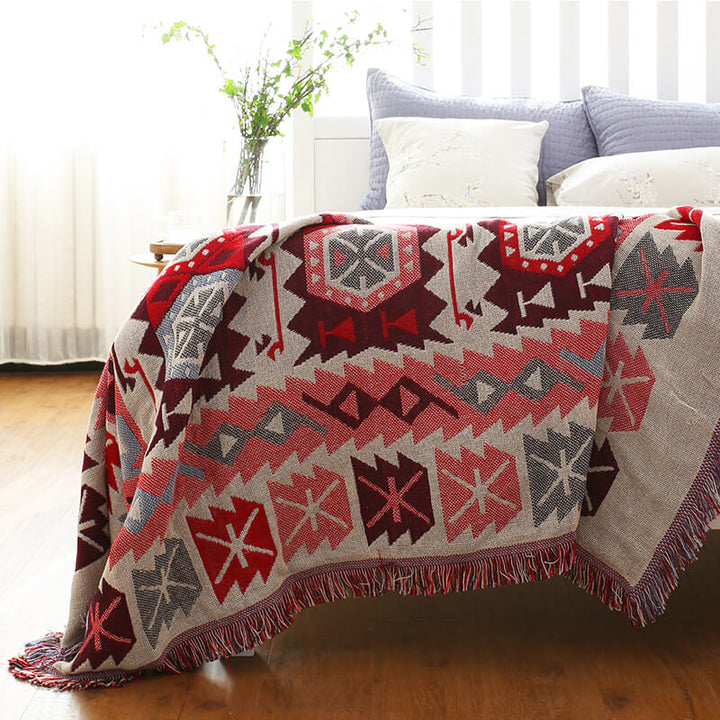 Bohemske strikkede kaster for sofasmykke | Luvikno