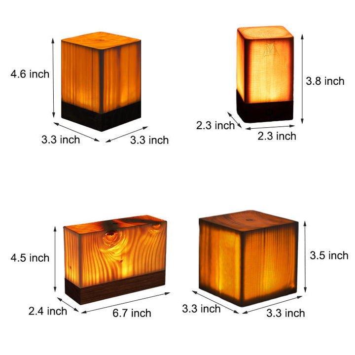 Stilig LED Bordlampe - WoodGlow | Luvikno