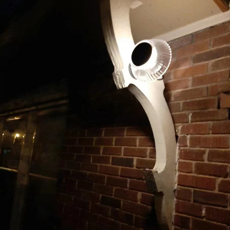 Moderne Retro Sol Jernlegering Plast LED Vanntett Vegg Lys For Utendørs | Luvikno