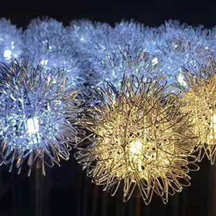 Solar Dandelion Aluminiumtråd Globe Lys LED Utendørs Vanntett Luminøs Hageinnsetting Bakkelys Landskapslys | Luvikno