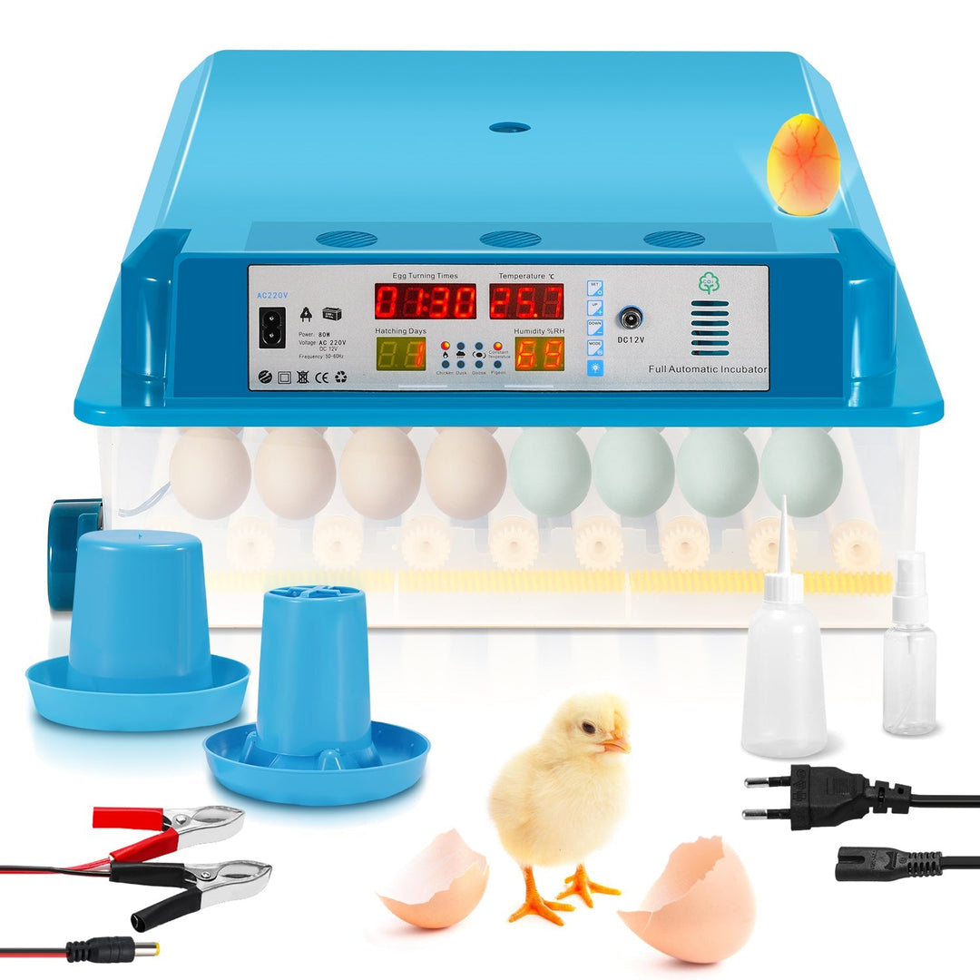 Brutautomat Helautomatiske Inkubator for Kyllinger 64 Egg | Luvikno