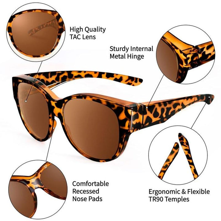 Oversized Cat-Eye Solbriller UV400 Polarized | Luvikno
