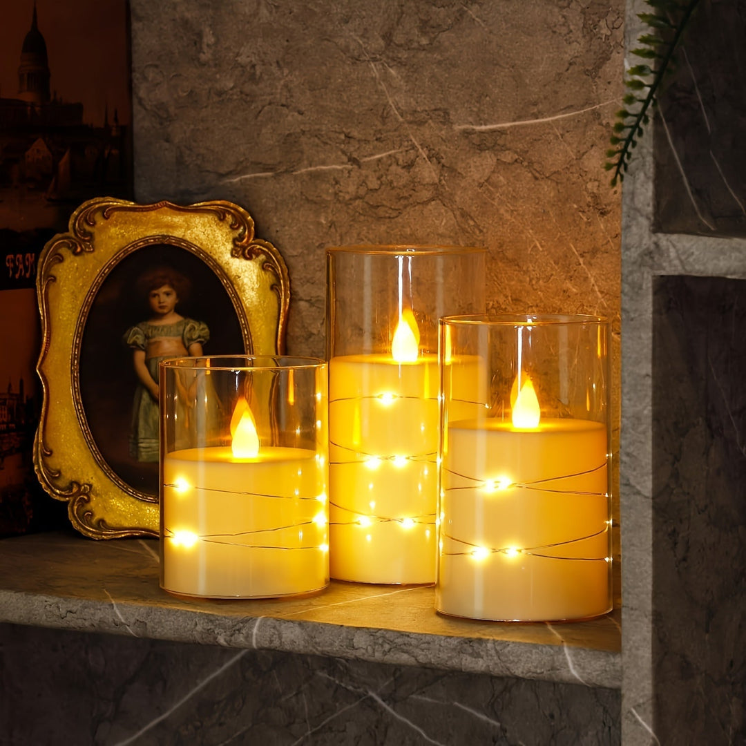 RomanticGlow – LED Stearinlys Sett med Fjernkontroll Luvikno